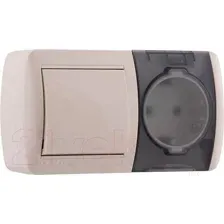 Розетка Lezard Nata 710-0300-170 (кремовый)