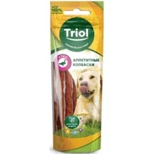 Лакомство для собак Triol Колбаски из утки (40 г)