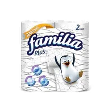 Туалетная бумага Familia Plus Двухслойная (4 шт, белый)
