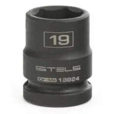 STELS 13924 Головка ударная шестигранная, 19 мм, 1/2", CrMo