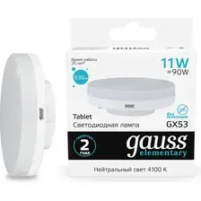 Лампа Gauss Elementary GX53 11W 4100К / 83821