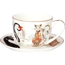Чашка с блюдцем Lefard Парижские коты 104-923