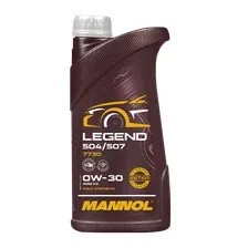 Моторное масло MANNOL Legend 504/507 0W-30 7730, 1л / 57598