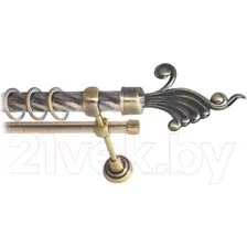 Карниз для штор Lm Decor Кения 023 2р витой 25/16мм (антик, 3.6м)