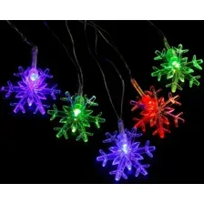 Светодиодная гирлянда Luazon Метраж Снежинки большие Led-20 (5 м, мульти) [703327]