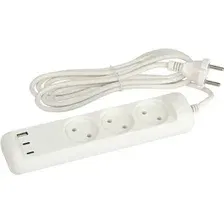 Удлинитель ЭРА U-3-3m-USB-W Б0069076