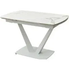 Кухонный стол M-City Alatri 120 Gloss 614M04391 (Staturio White Solid Ceramic/White)