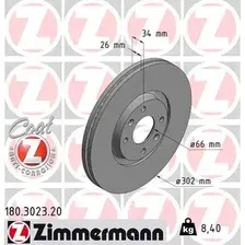 Тормозной диск ZIMMERMANN 180.3023.20 вентилируемый , передняя ось