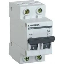 Выключатель автоматический Generica ВА 47-29 2Р 10А 4.5кА MVA25-2-010-C