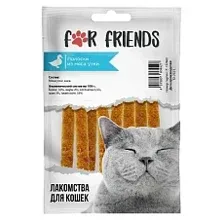 Лакомство для кошек For Friends Полоски из мяса утки 50 г