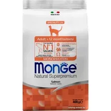 Сухой корм для кошек Monge Adult Monoprotein Salmone 400 г