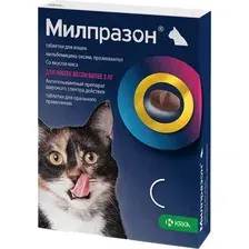 Таблетки от глистов KRKA Милпразон для кошек 2-8кг (2 таблетки)