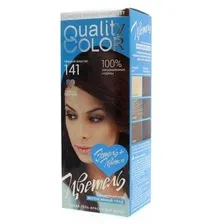 Стойкая гель-краска для волос ESTEL Quality Color Цветель, тон 141 тёмный каштан