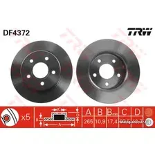 Тормозной диск TRW DF4372