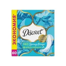 Прокладки ежедневные DISCREET Deo Spring Breeze Multiform Trio, 60 шт