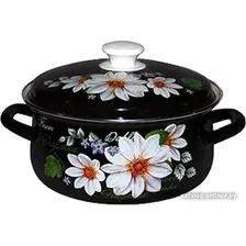 Кастрюля КМЗ Белые георгины-1 61904-122/6