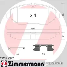 Тормозные колодки Zimmermann 291922102