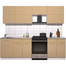 Готовая кухня Интерлиния Мила Gloss 60-25 (капучино глянец)