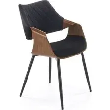 Стул с подлокотниками Halmar K586 (черный/орех)