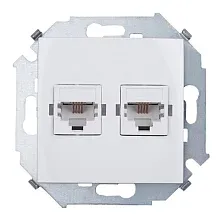 Розетка Simon 1591589-030 (белый)