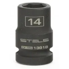 STELS 13918 Головка ударная шестигранная, 14 мм, 1/2, CrMo