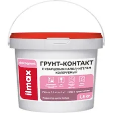 Акриловая грунтовка ilmax Decorgrunt Грунт-контакт колеруемая НВ П 1 ПС 4.5 кг