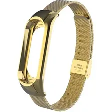 Браслет Xiaomi миланский сетчатый для Mi Band 3 (золотистый)