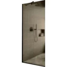 Душевая стенка MaybahGlass 79x195 MGD-697-6у (бронзовое матовое стекло/черный)