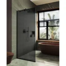 Душевая стенка MaybahGlass 89x195 MGD-694-6ш (графитовое матовое стекло/черный)