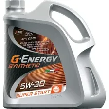 Моторное масло G-Energy Synthetic Super Start SP C2/C3 5W-30 4л