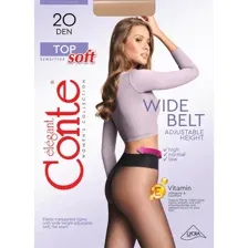 Колготки женские Conte Elegant Top Soft, 20 den, natural, размер 3