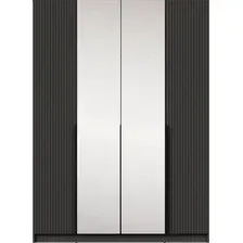 Шкаф Black Red White SZF2D2L  (графит/графит)
