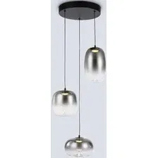 Подвесная люстра Ambrella light LH11099/3 BK/SM (черный/дымчатый)