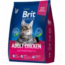 Сухой корм для кошек Брит Premium Cat Adult Chicken / 5049646 (2кг)