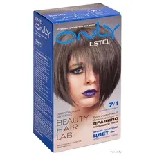 Гель-краска для волос "Estel Only" тон: 7/1, русый пепельный