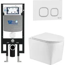 Унитаз подвесной WeltWasser Amberg 497 + Nesenbach 004 GL-WT + Amberg RD-WT