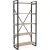 Стеллаж Hype Mebel Стандарт-2 50x200 (черный/дуб галифакс натуральный)