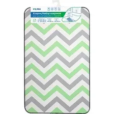 Коврик для ванной Вилина Зигзаги 7068-22002 (50x85, серый/зеленый)