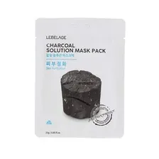 Маска для лица тканевая Lebelage Charcoal Solution Mask Pack