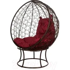 Кресло садовое BiGarden Orbis Brown (бордовая подушка)