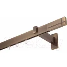 Карниз для штор Lm Decor Флэт Лайн Кросс одинарный (антик, 3м)