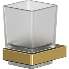 Стакан для зубной щетки и пасты Whitecross Cubo CU2430GLB (брашированное золото)