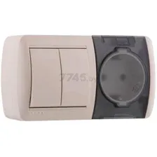Розетка Lezard Nata 710-0300-171 (кремовый)
