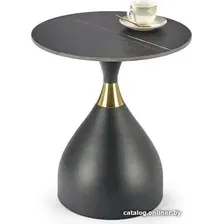 Журнальный столик Halmar Scalita (черный мрамор/черный/золотой)