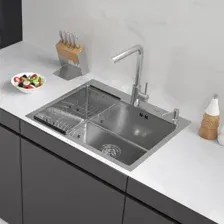 Кухонная мойка ARFEKA ECO AR мойка 600*500, коландер F, дозатор SATIN