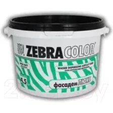 Краска Zebracolor Фасаден Люкс (15кг, белый)
