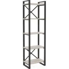 Стеллаж Hype Mebel Стандарт 50x200 (черный/древесина белая)