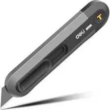 Нож пистолетный Deli Soft Touch / EHT4008 (черный)