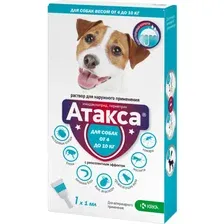 KRKA Капли АТАКСА для собак от 4 до 10 кг