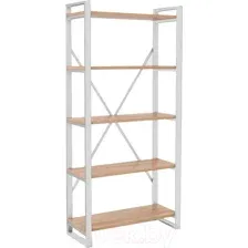Стеллаж Hype Mebel Стандарт-2 50x170 (белый/дуб галифакс натуральный)